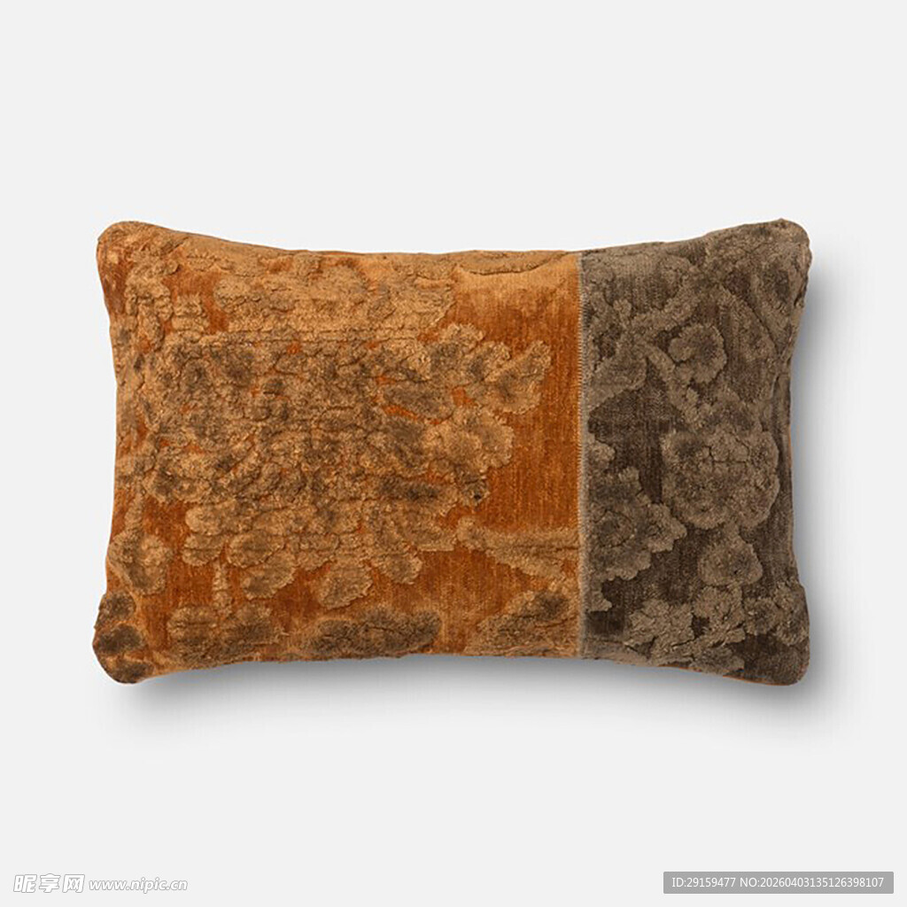 复古拼色长形抱枕