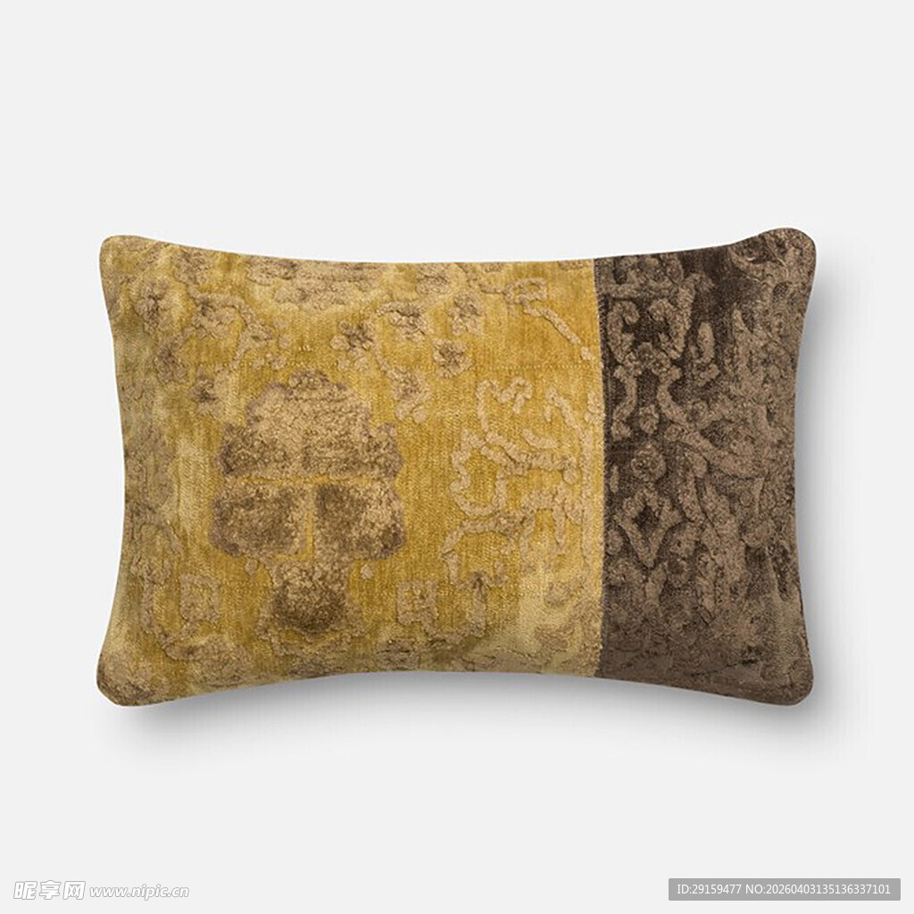 复古拼色花纹抱枕