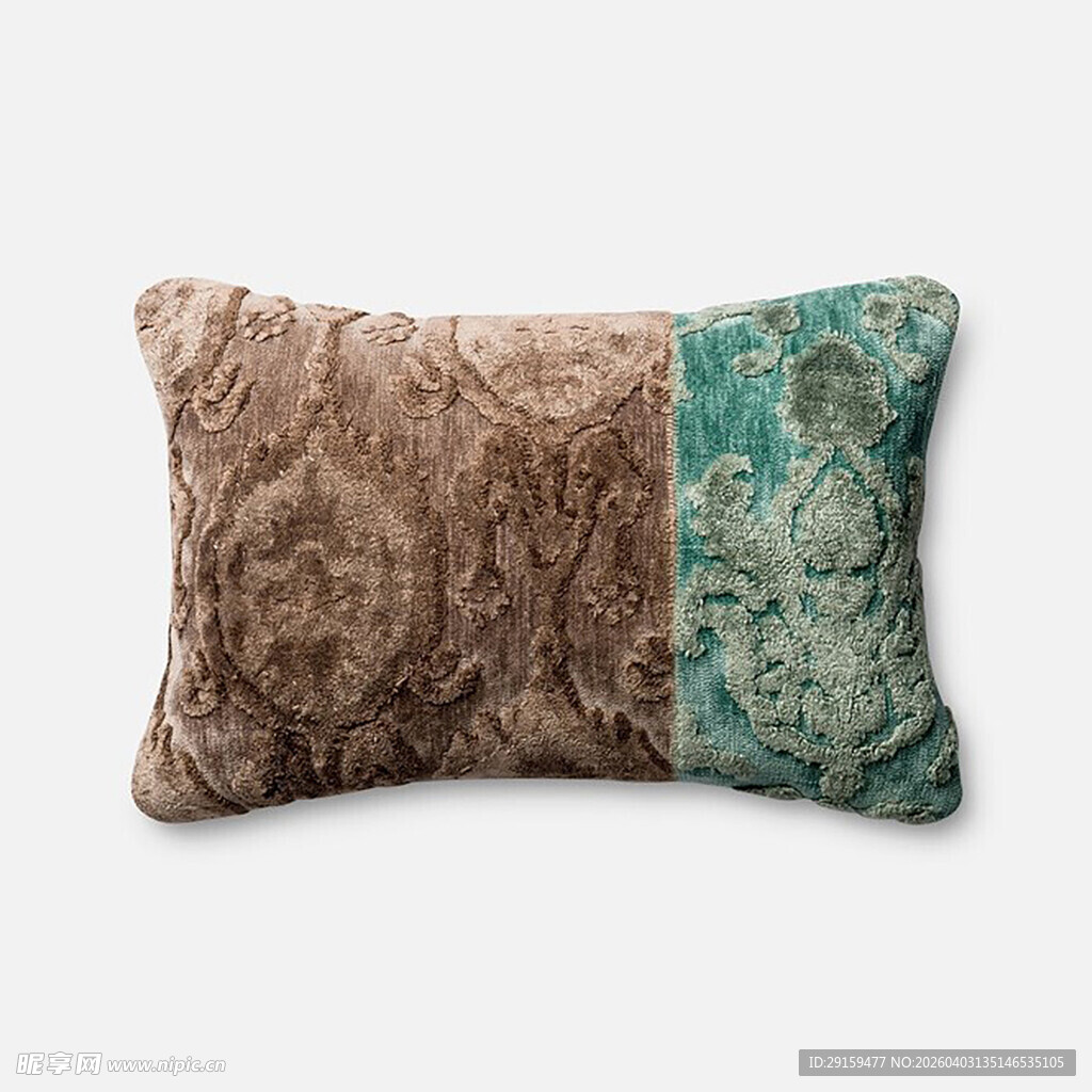 复古花纹拼接抱枕