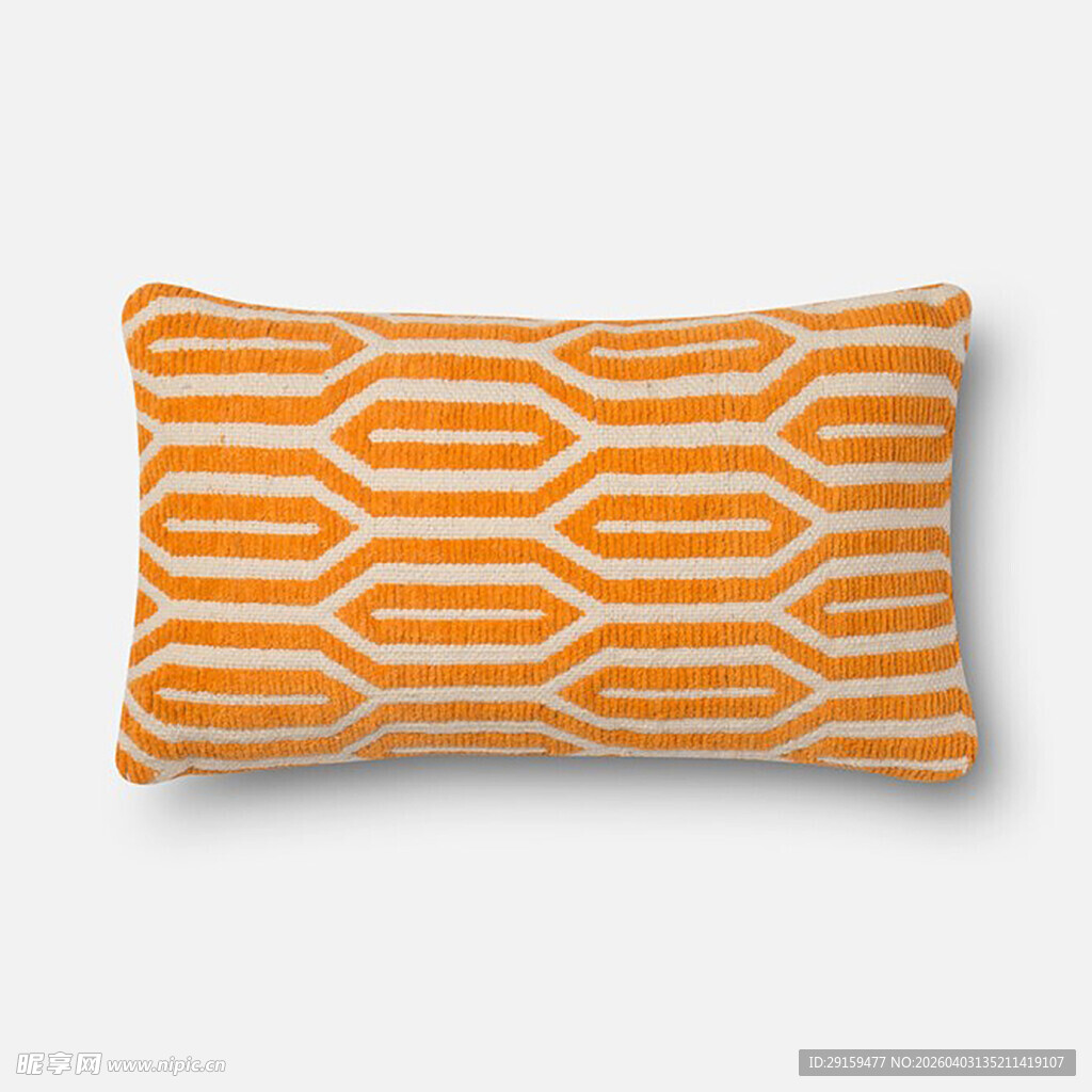 橙色几何图案抱枕