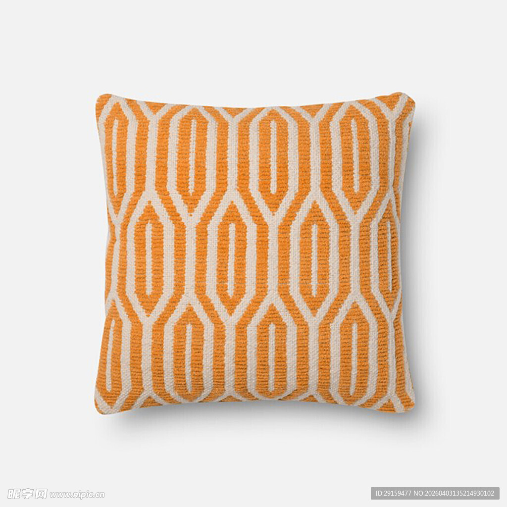 橙色几何图案抱枕