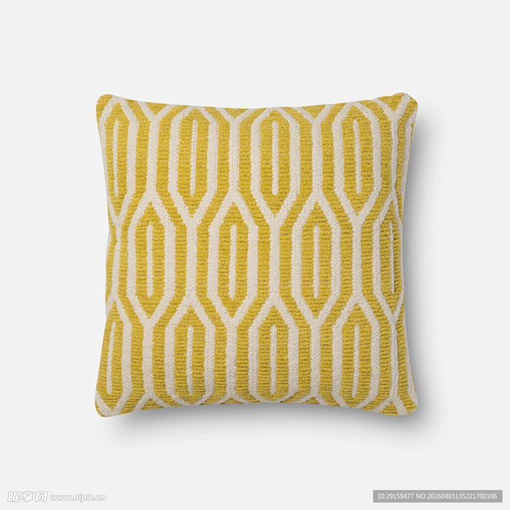 黄色几何图案抱枕