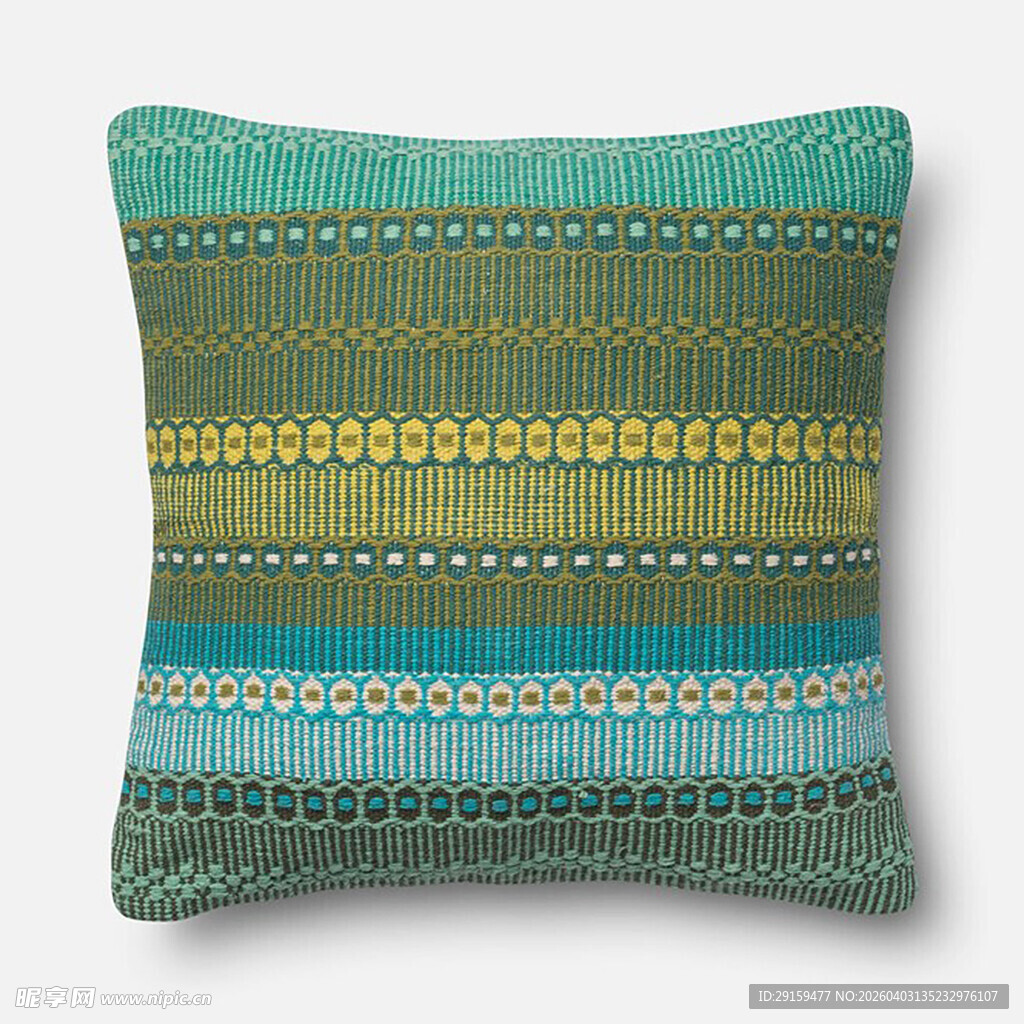 多彩条纹针织抱枕