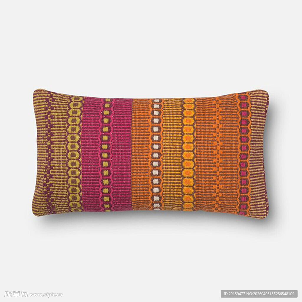 多彩条纹装饰抱枕