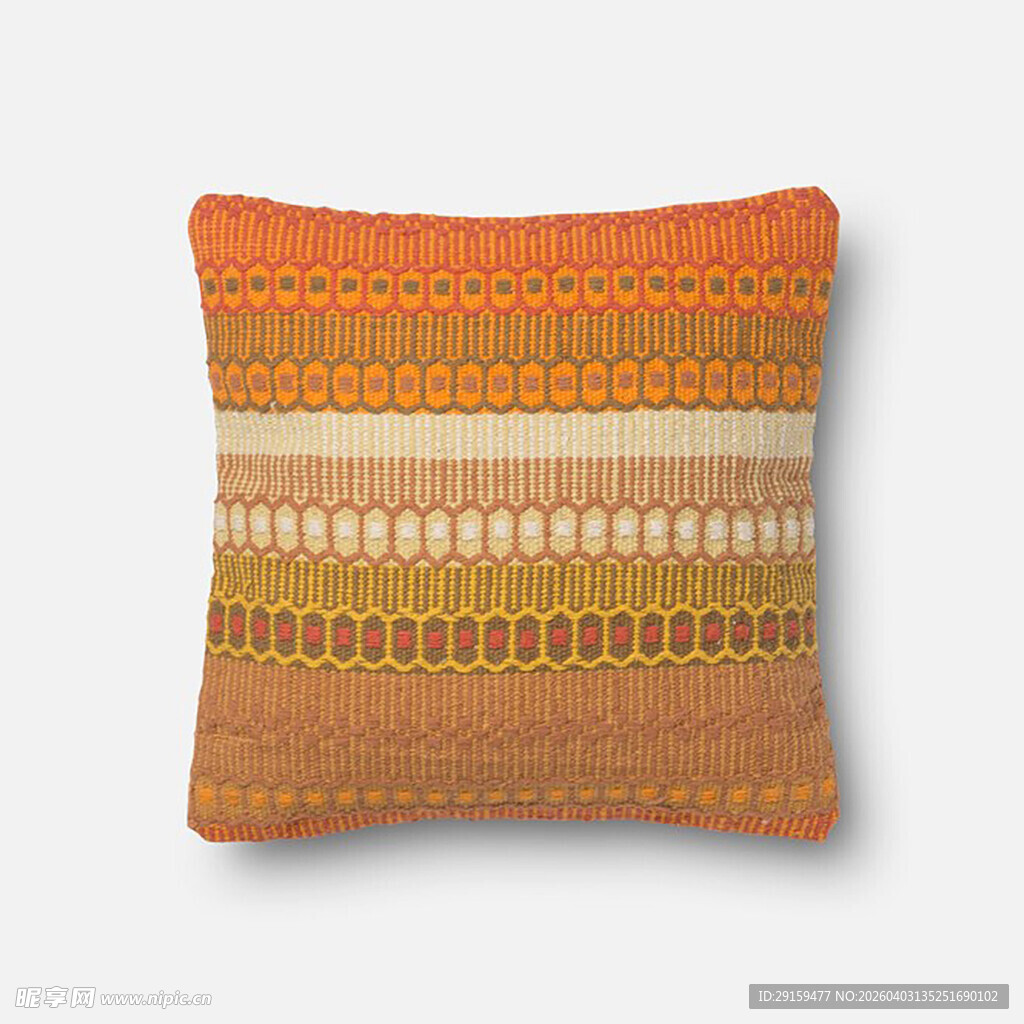 多彩条纹装饰抱枕