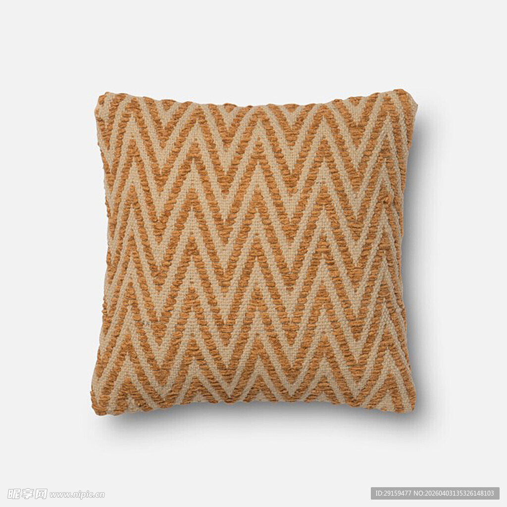 橙色锯齿纹抱枕