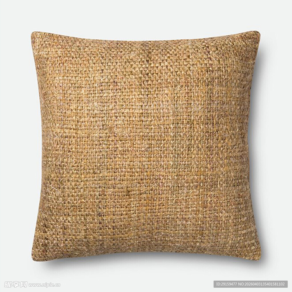 粗麻质感方形抱枕