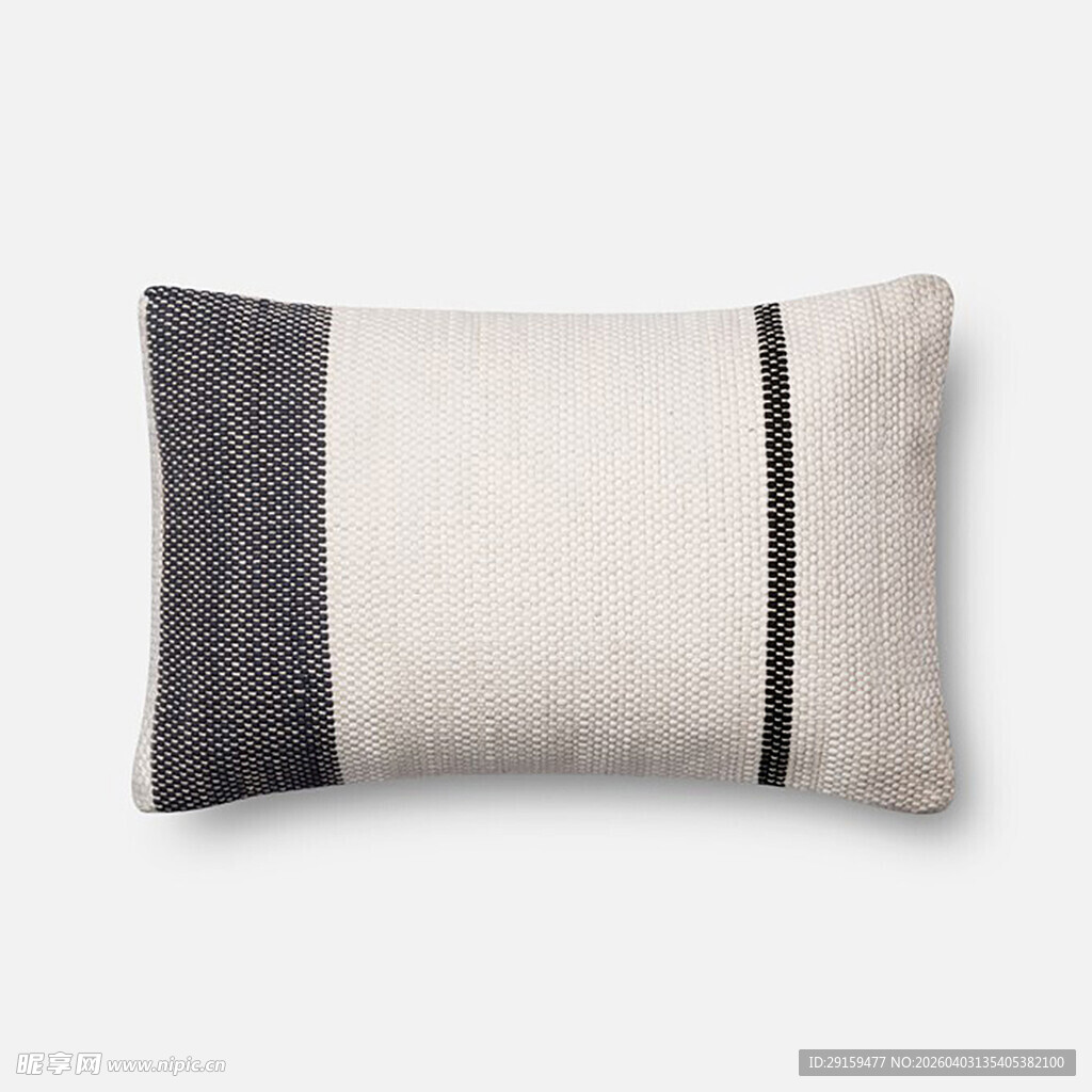 简约条纹拼色抱枕