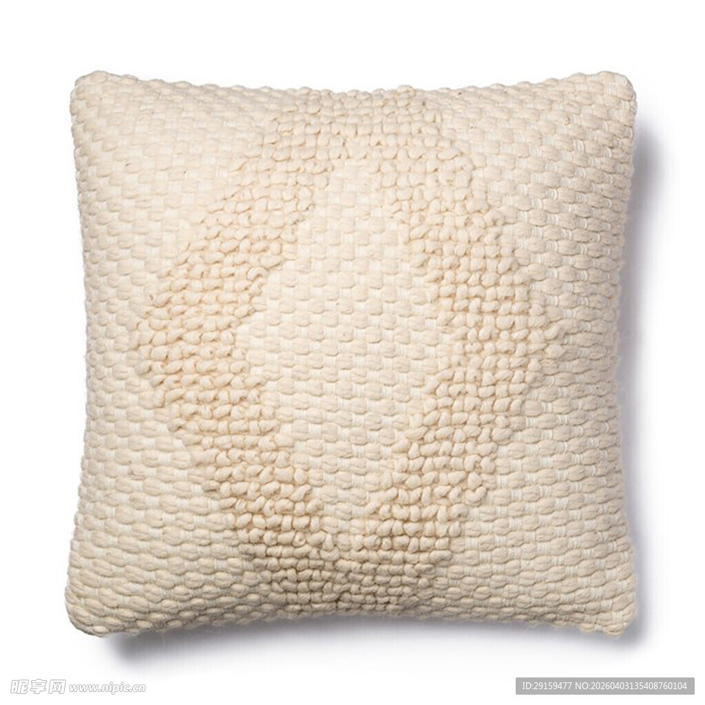 米色编织抱枕