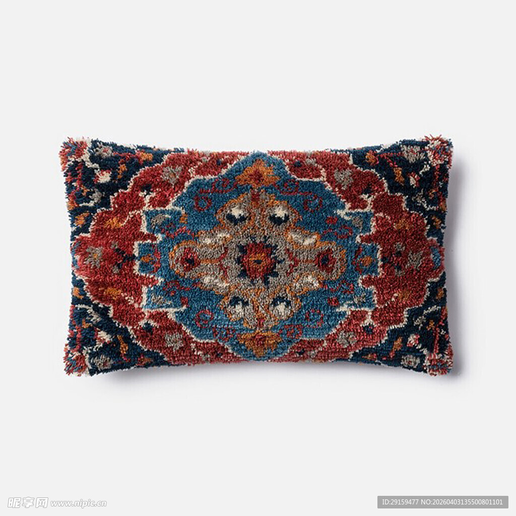 复古花纹长形抱枕