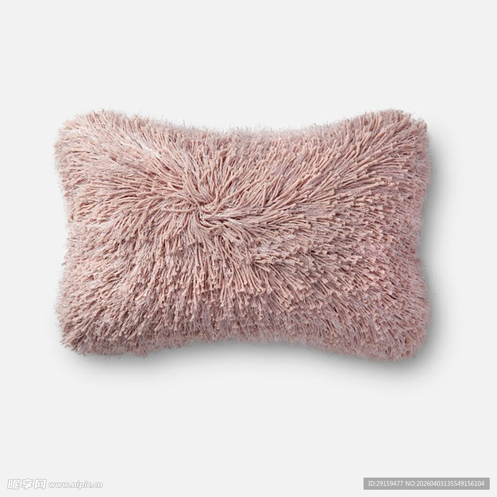 粉色毛绒抱枕