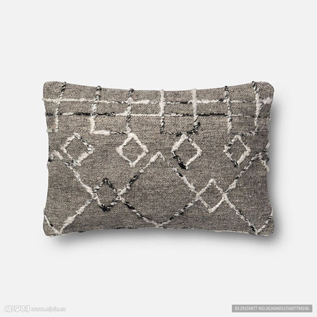 几何图案灰色抱枕