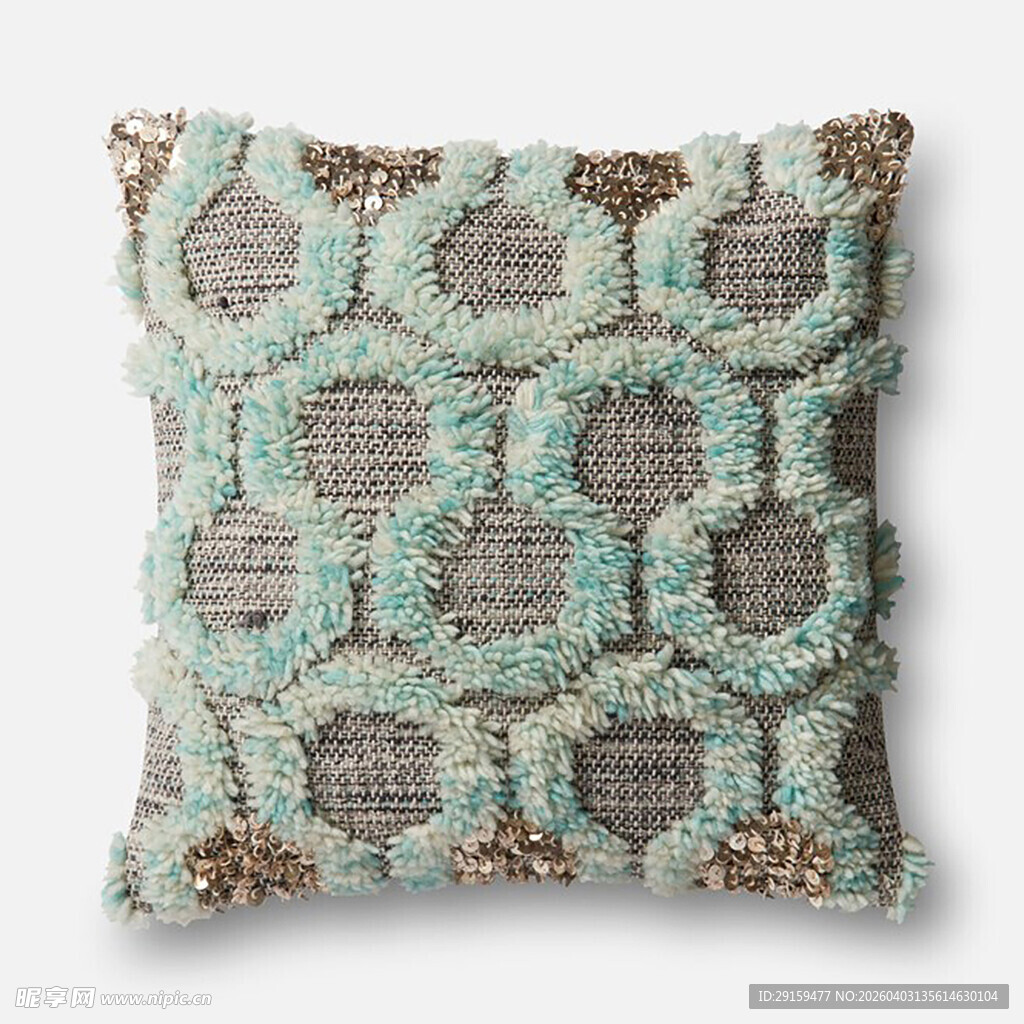 几何图案毛绒抱枕