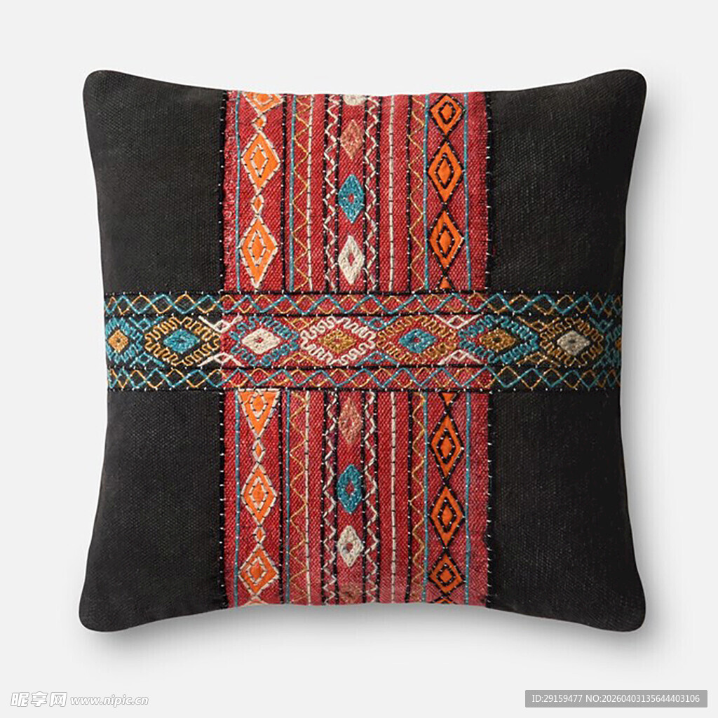 民族风彩色图案抱枕