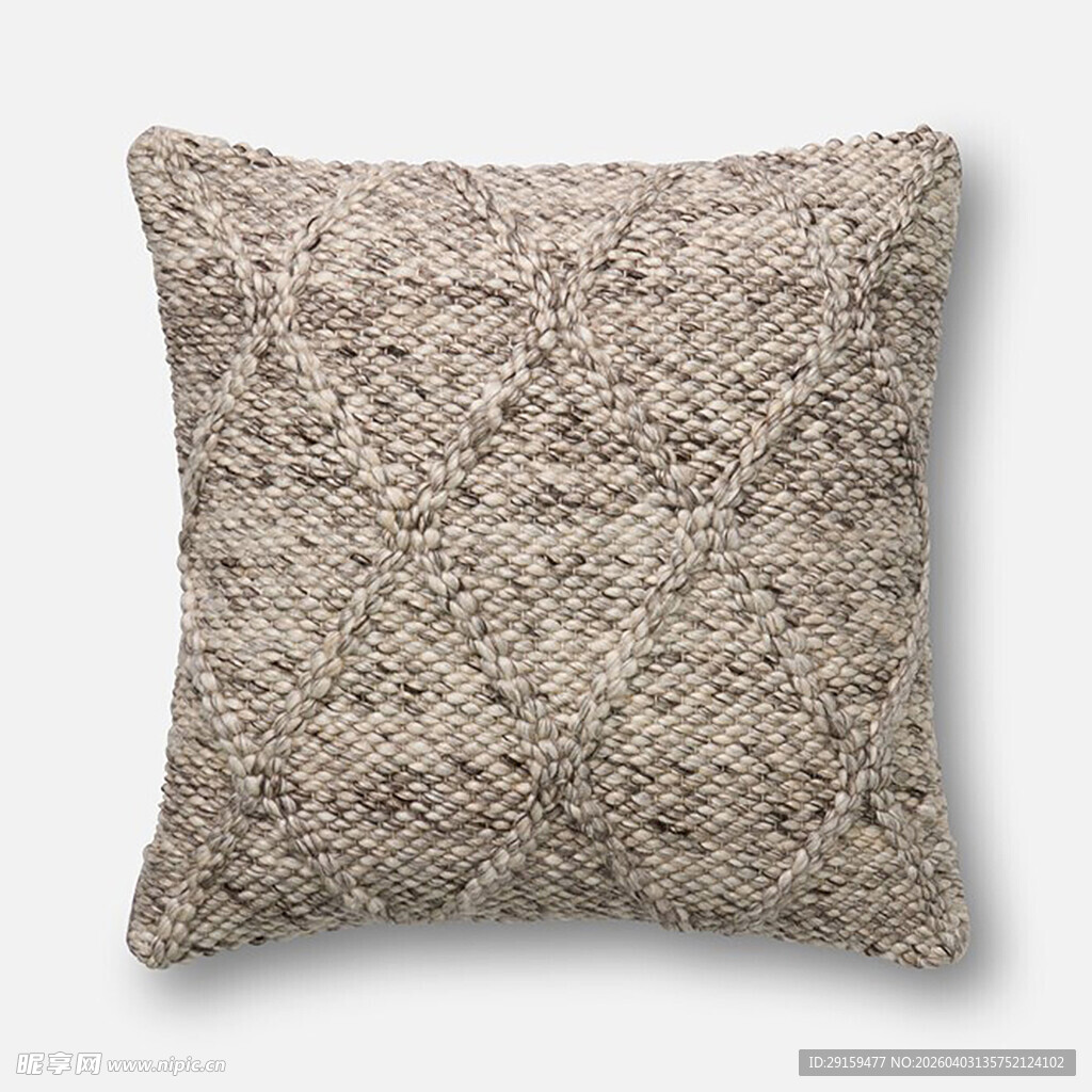 米色编织抱枕