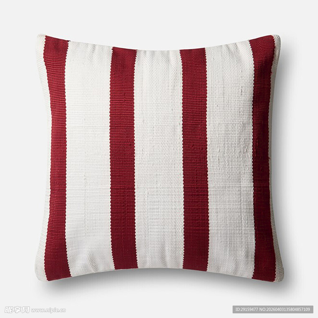 红白条纹抱枕