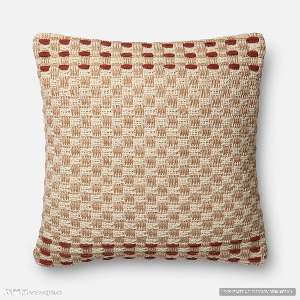 几何图案米色抱枕