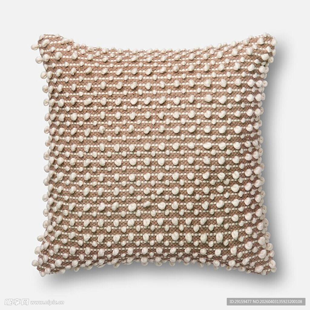 米色编织纹理方形抱枕