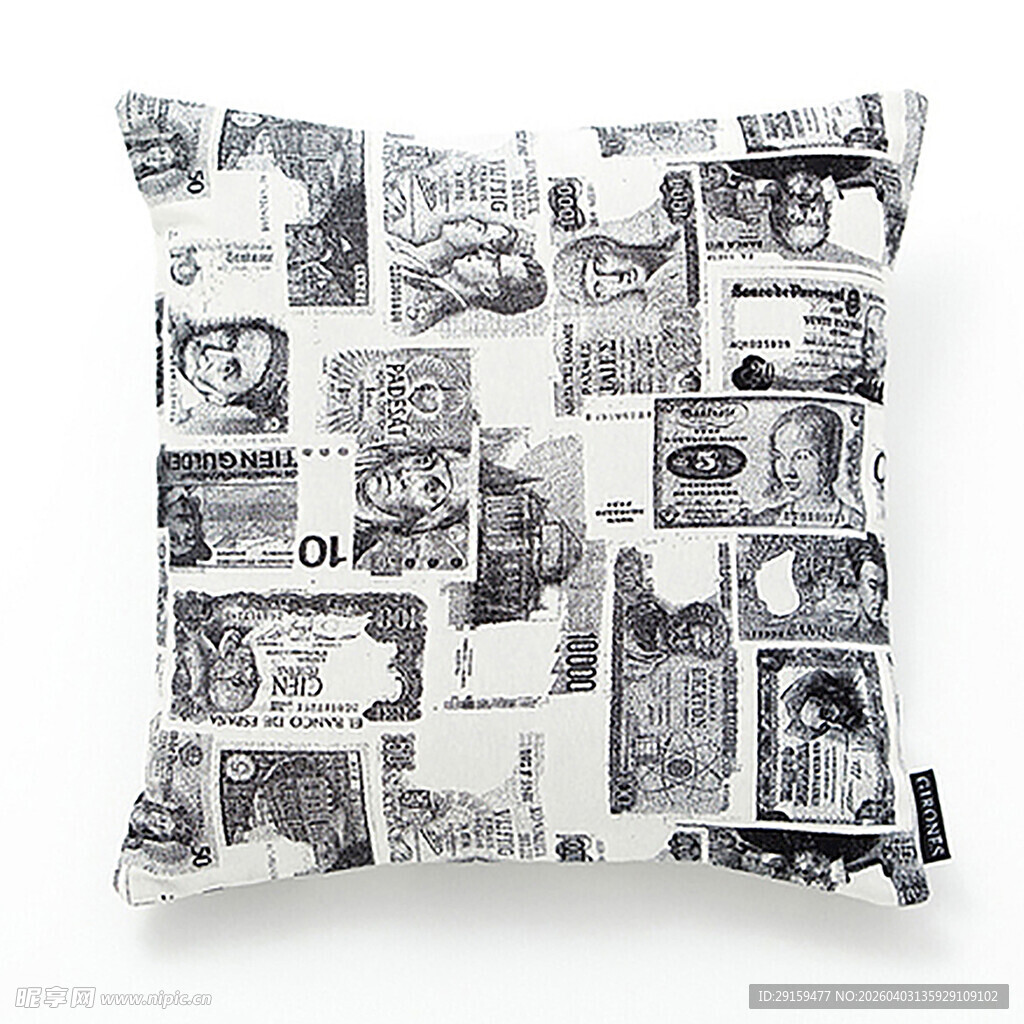 复古图案拼接抱枕