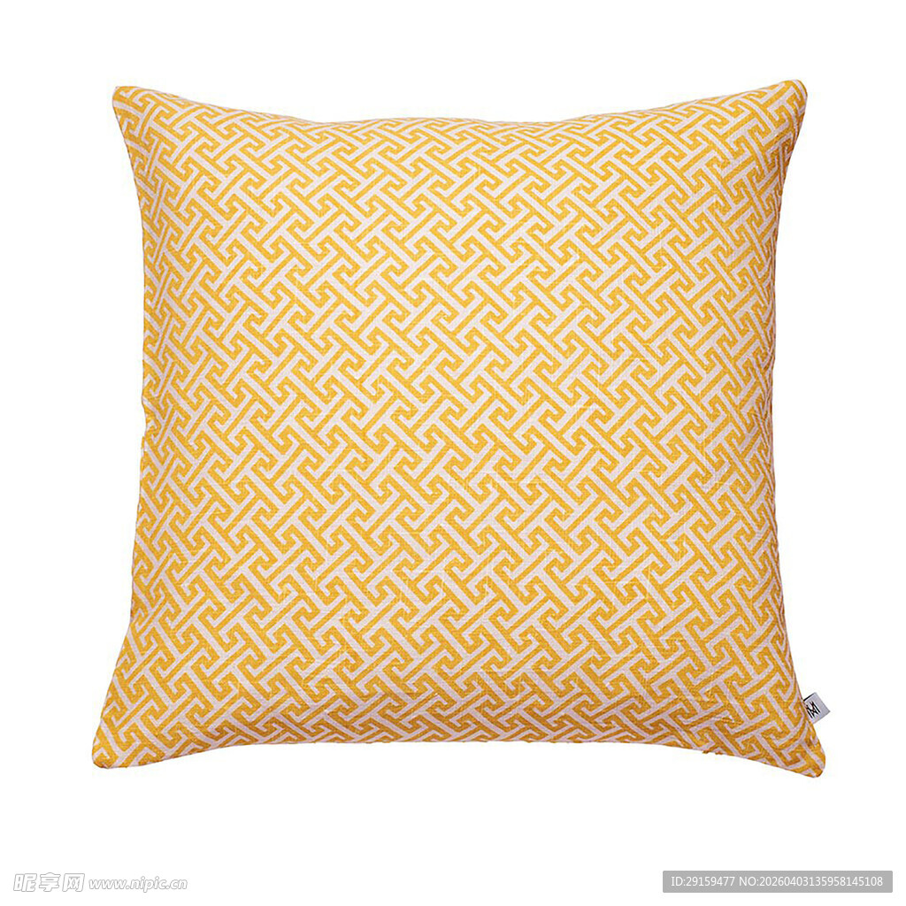 黄色几何图案抱枕