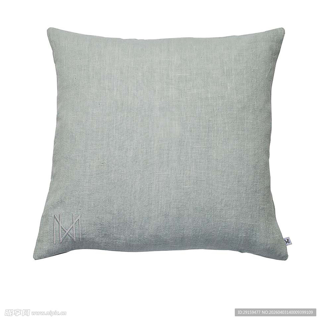 浅灰色简约布艺抱枕