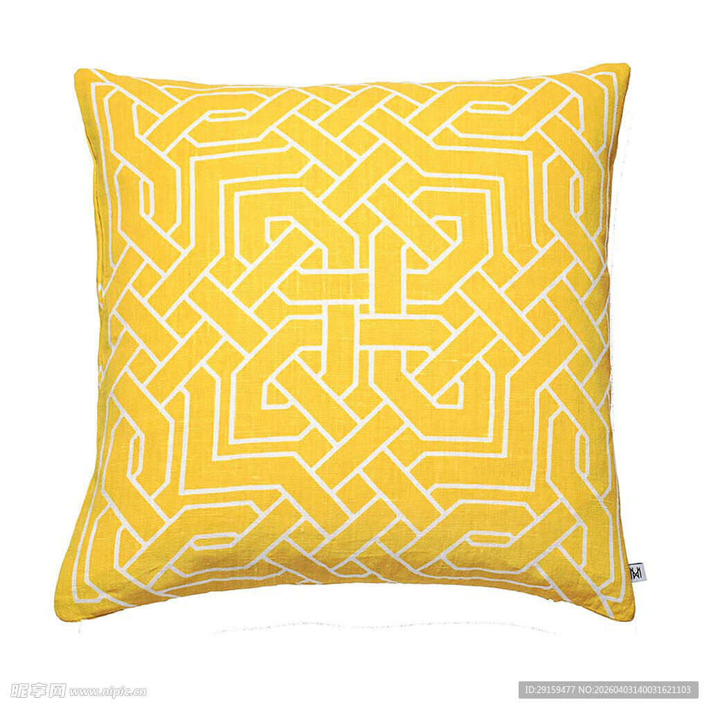 黄色几何图案抱枕