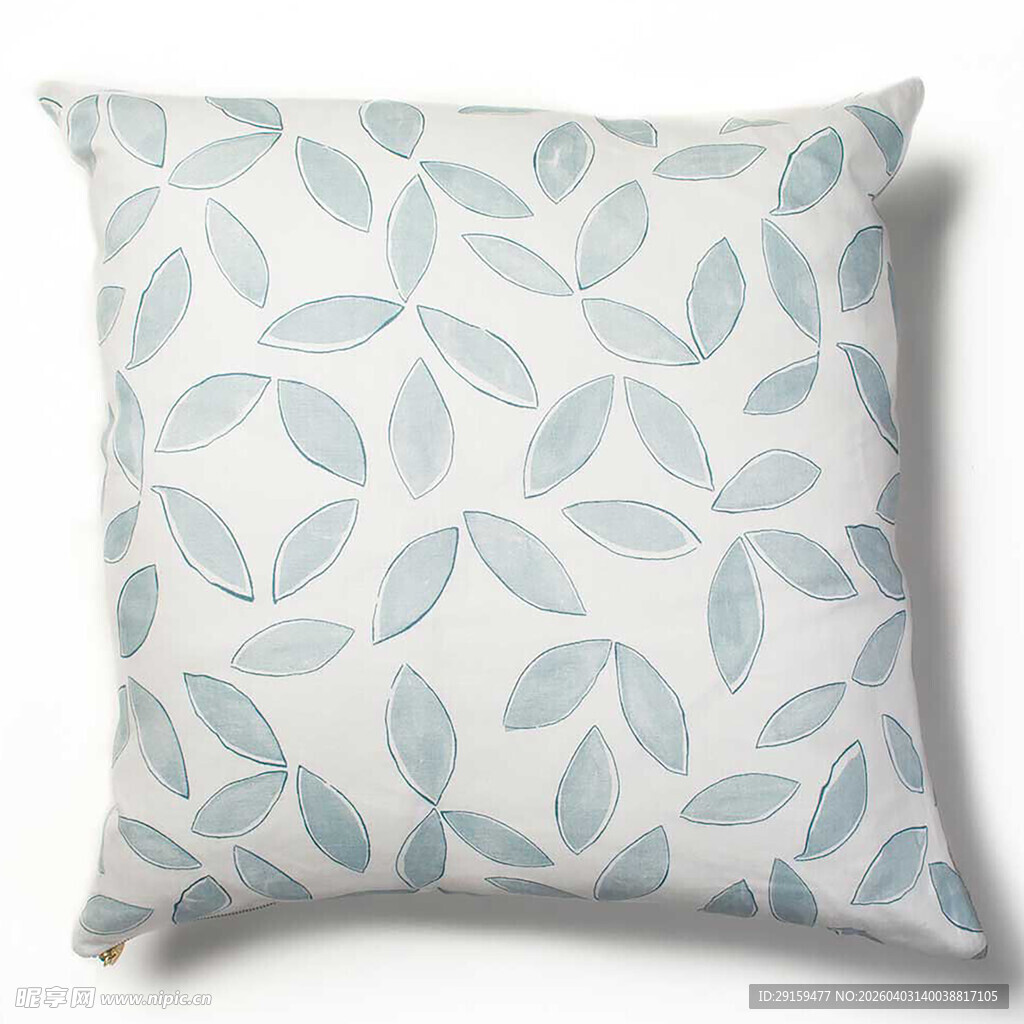 蓝叶图案抱枕