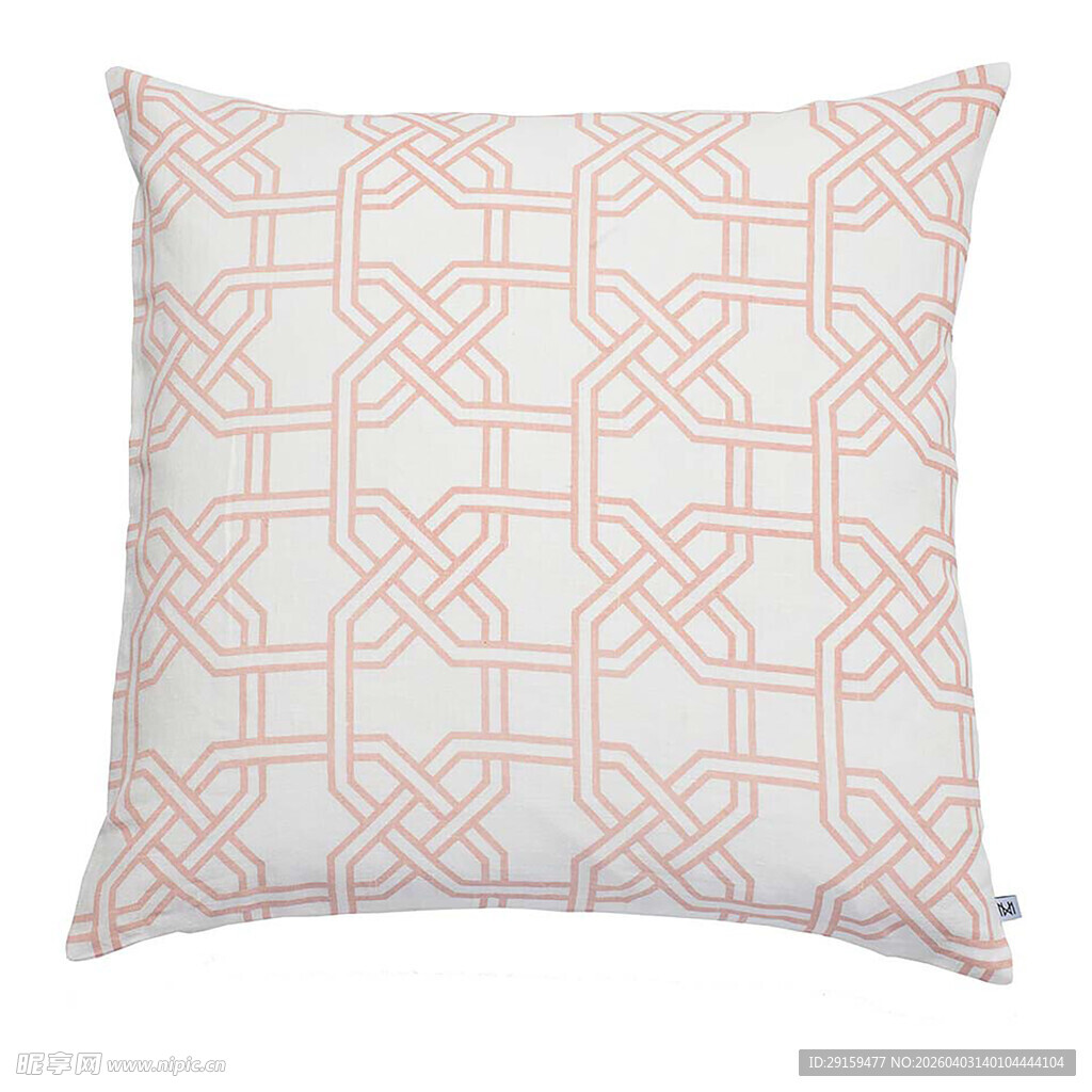几何图案粉色抱枕