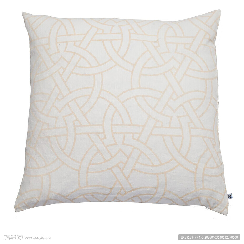 几何图案米色抱枕