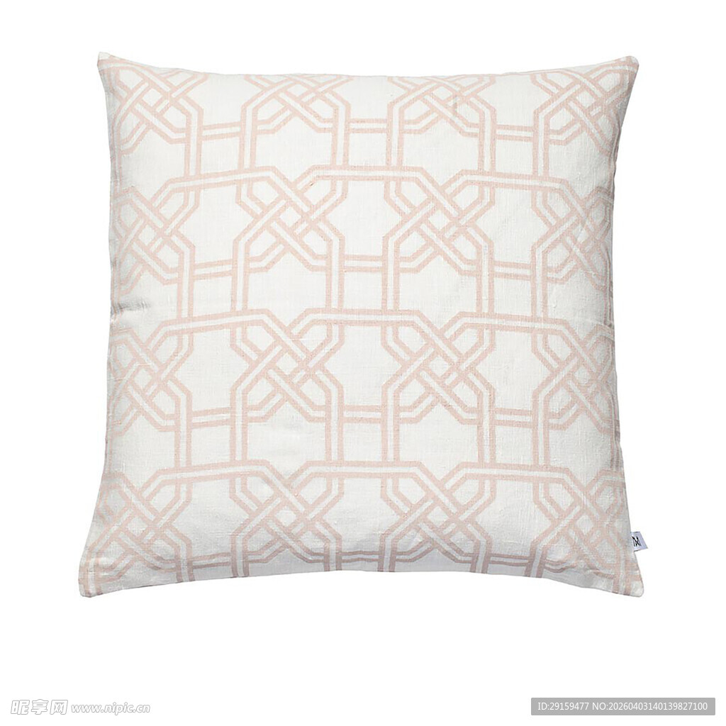 几何图案米色抱枕