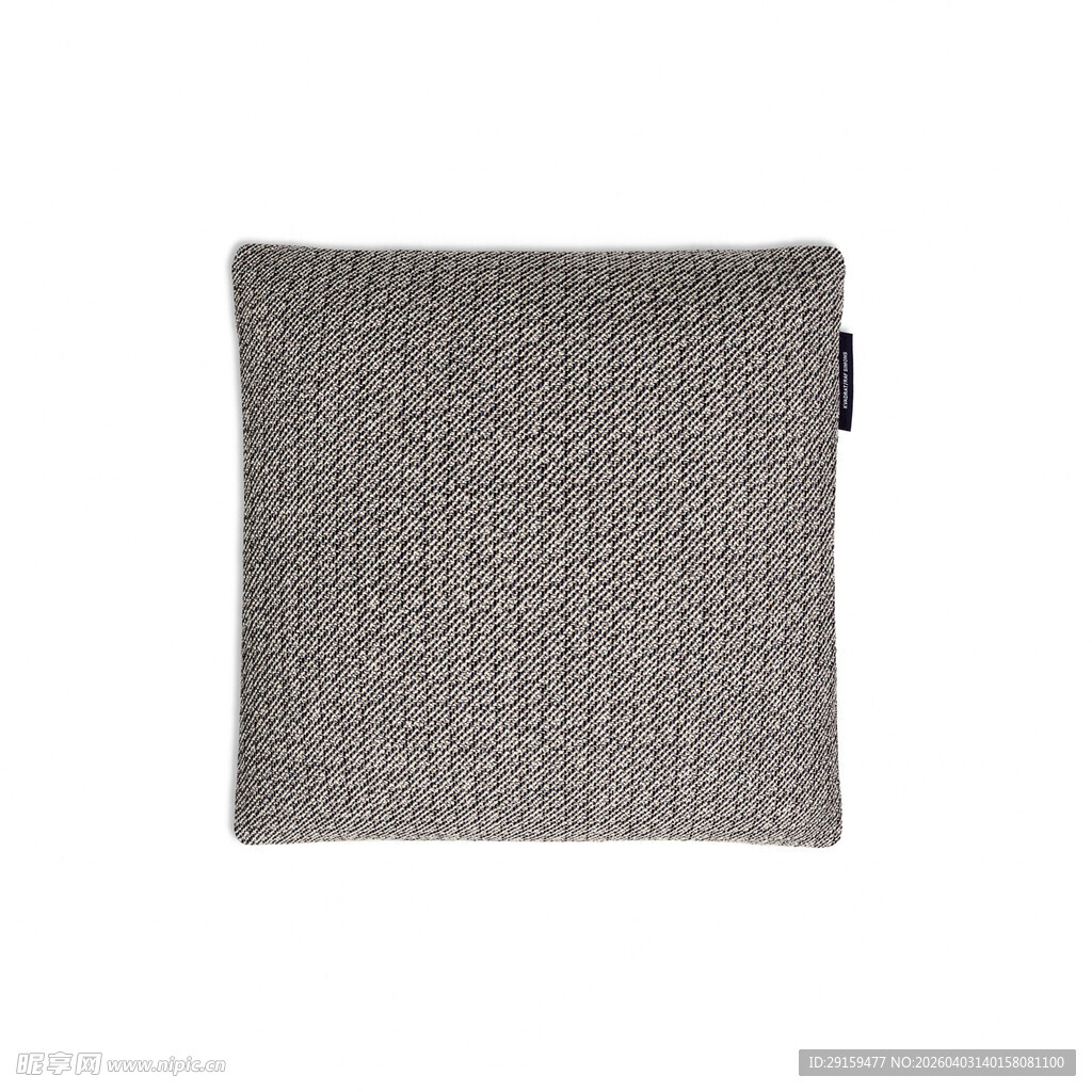 灰色编织方形抱枕