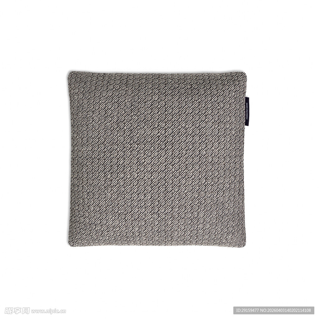 灰色编织方形抱枕