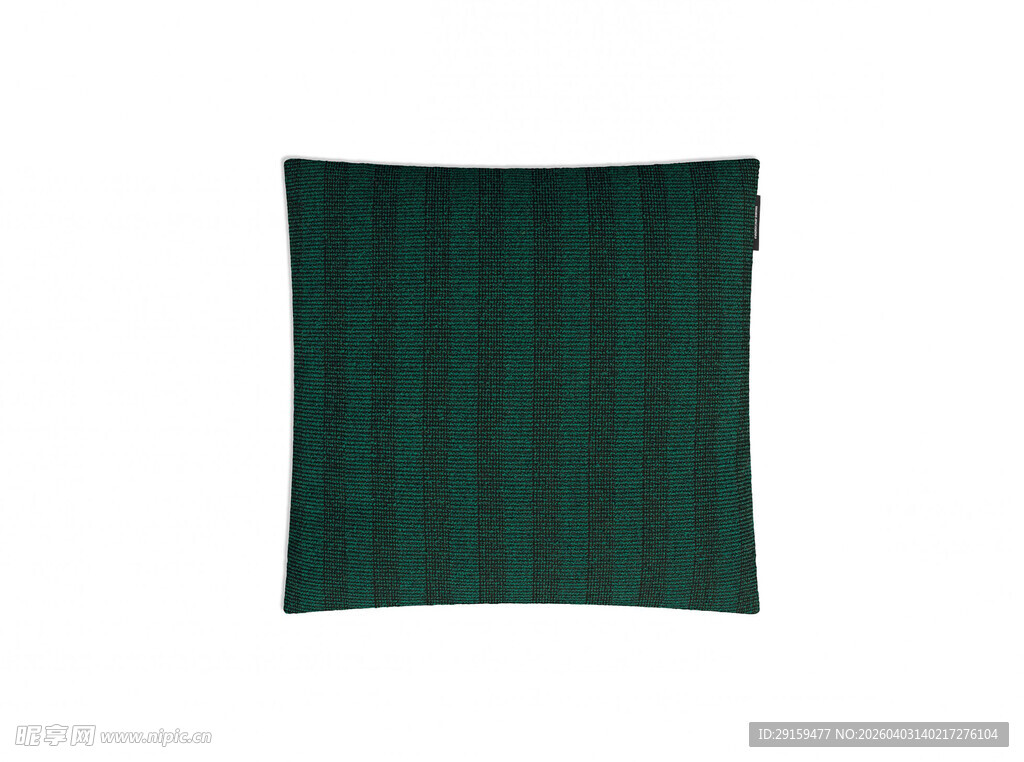 深绿色条纹方形织物
