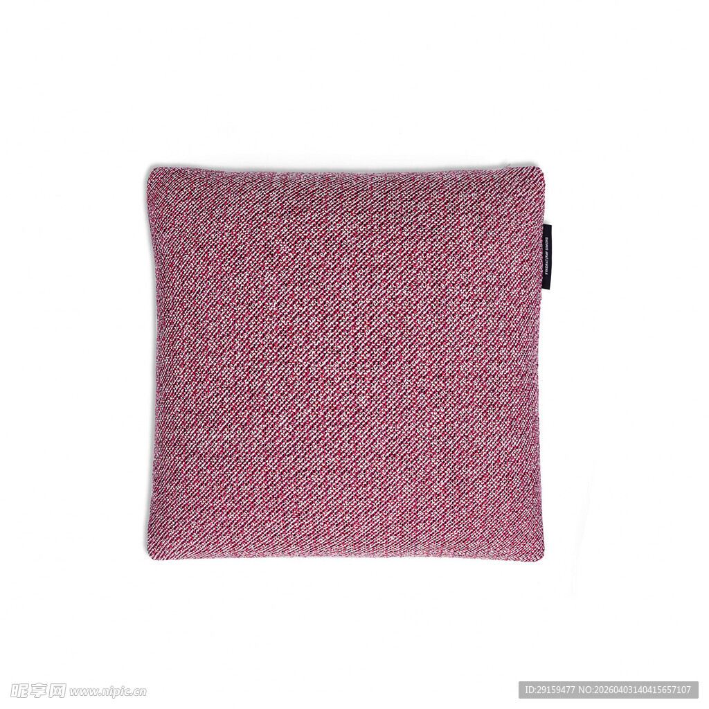 粉色编织方形抱枕