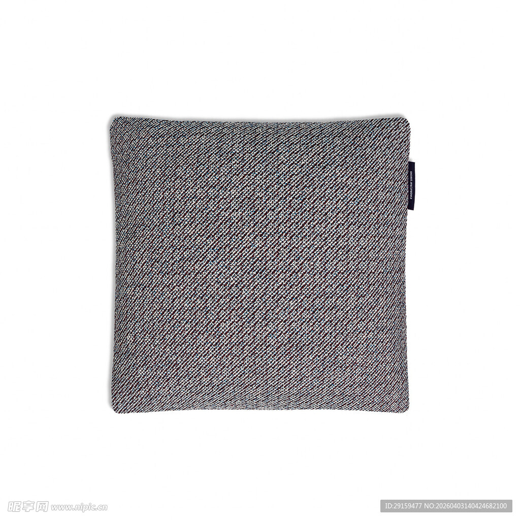 灰色编织方形抱枕