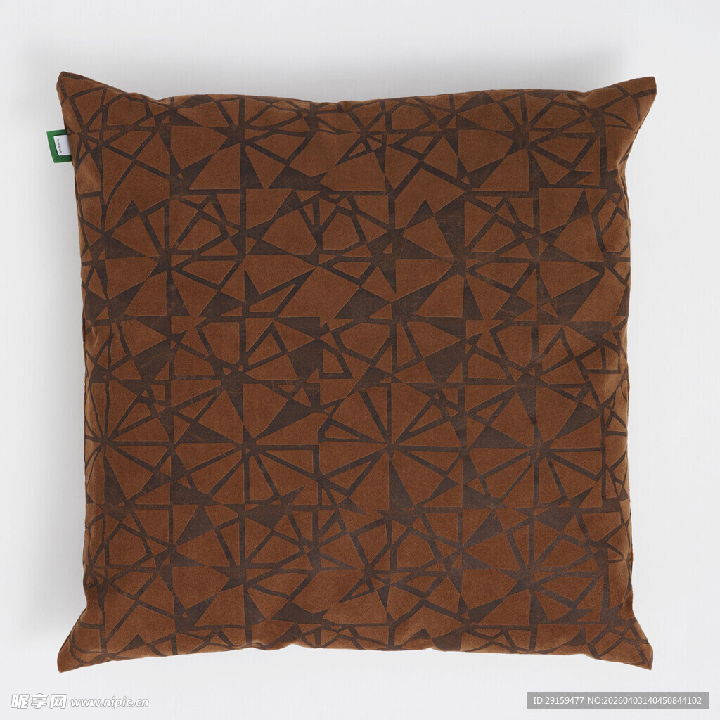 棕色几何图案抱枕