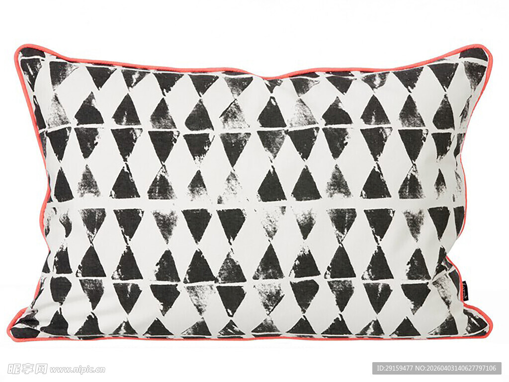黑白几何图案装饰抱枕