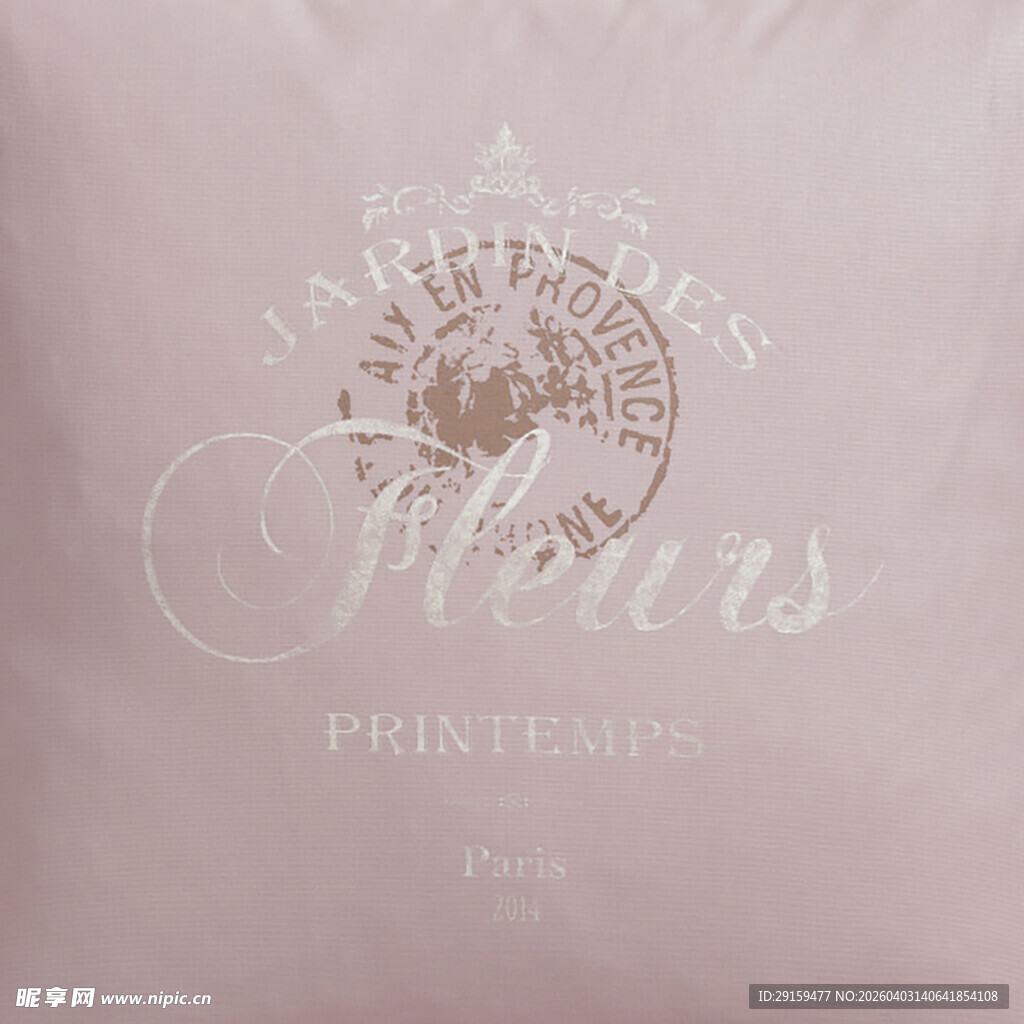 粉色背景花卉摄影标志图案