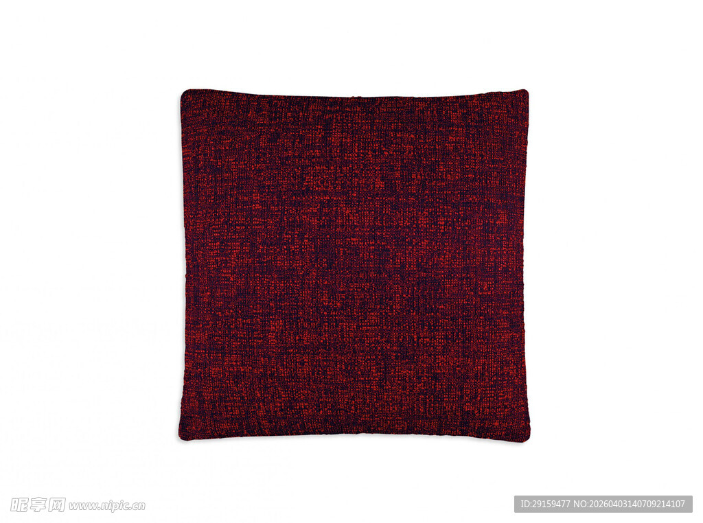 酒红色格子抱枕