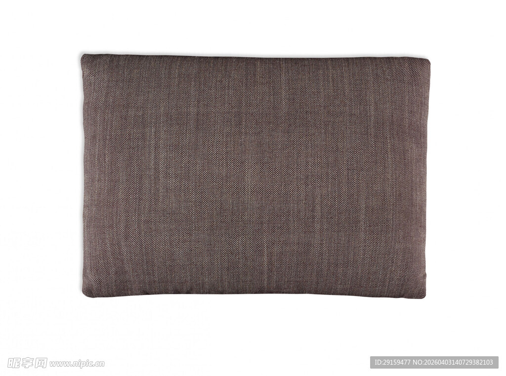 棕色亚麻质感方形抱枕