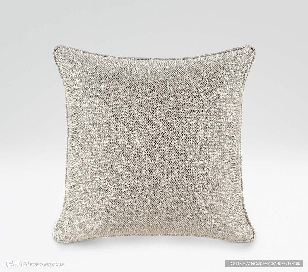 浅米色方形抱枕
