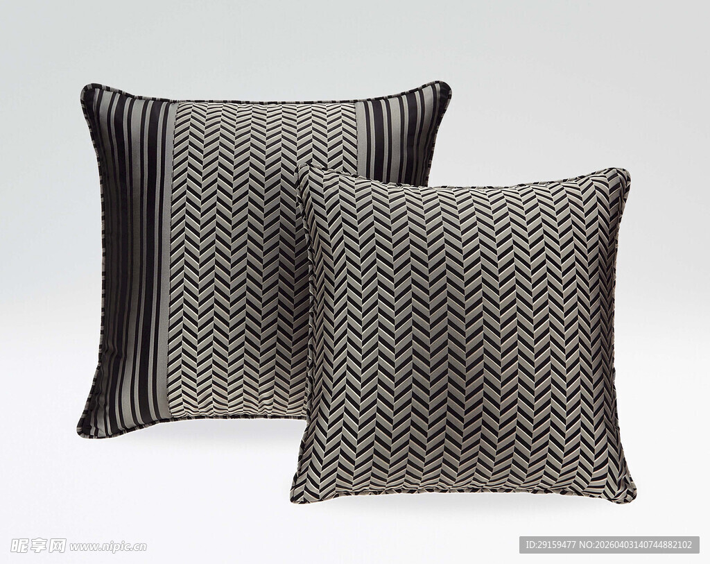 简约条纹几何图案抱枕