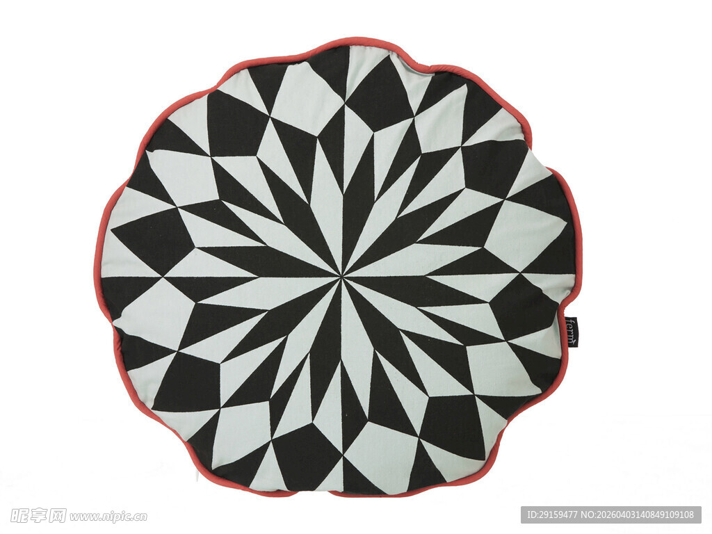 几何图案圆形抱枕