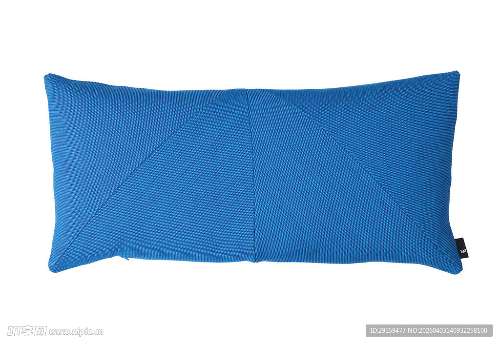 蓝色长方形抱枕