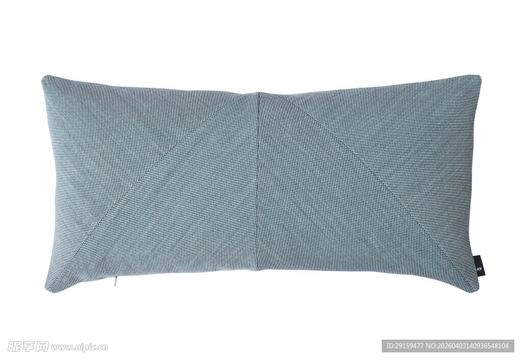 浅蓝色长条抱枕