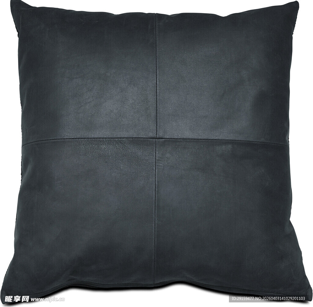 黑色方形绒面装饰抱枕