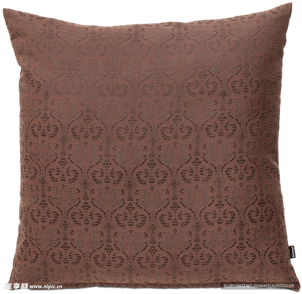 棕色花纹抱枕