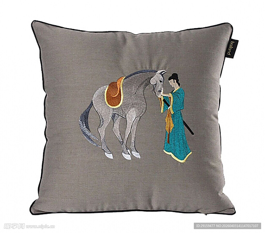 古风动物刺绣抱枕