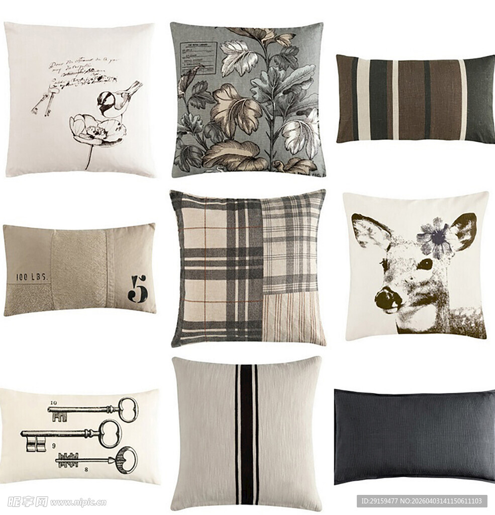多样风格抱枕展示