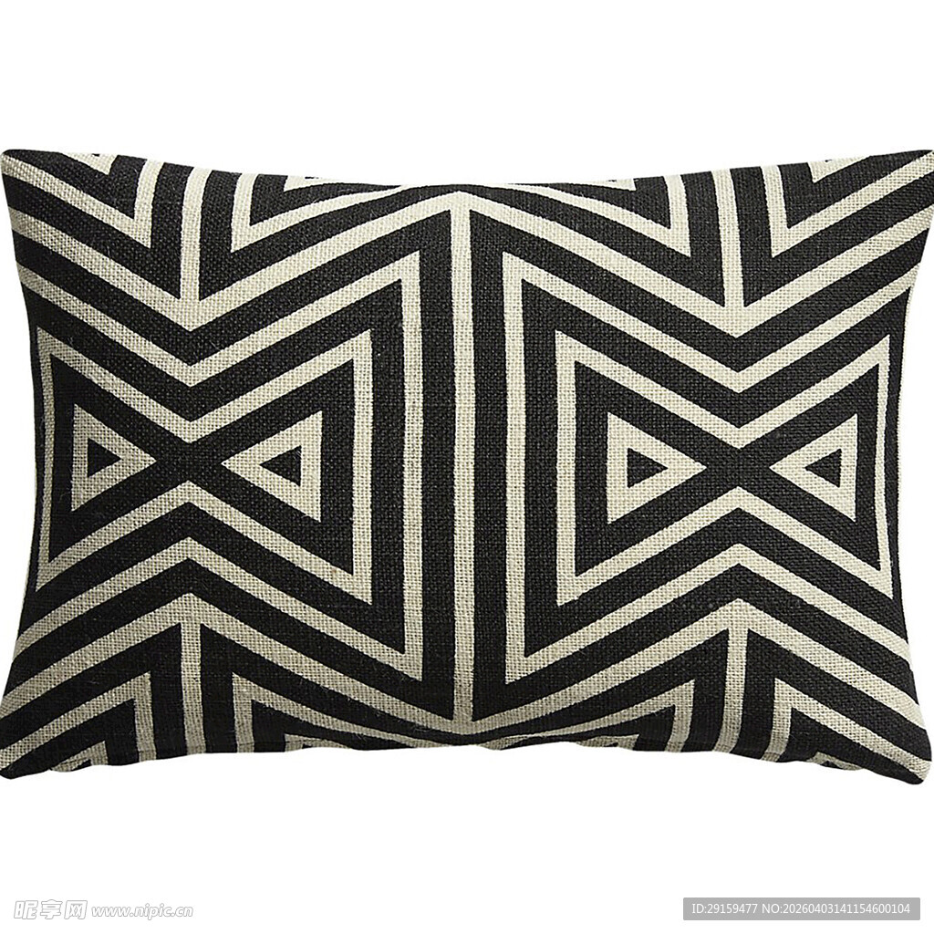 几何图案黑白抱枕